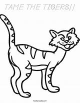 TAME THE TIGERS Coloring Page  DNealian Twisty Noodle sketch template