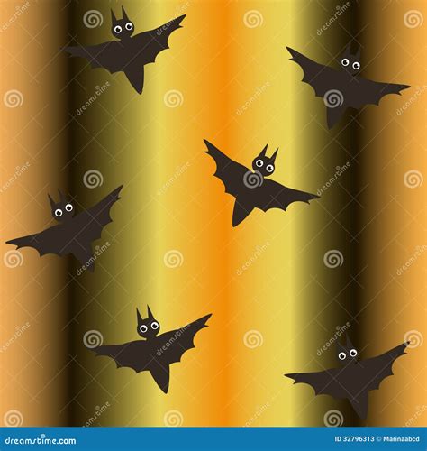 Seamless Background for Halloween with Bats Stock Vector - Illustration ...