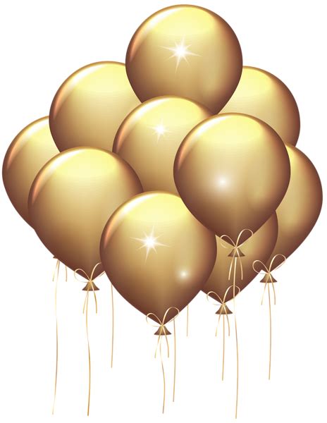 Gold Balloons Transparent Clip Art Image | Globos dorados, Imagenes de globos, Globos de colores