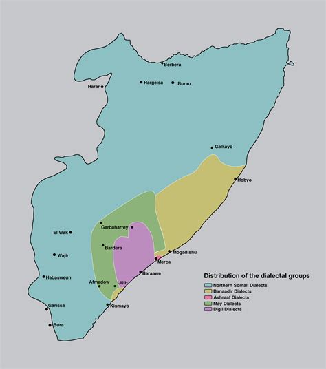 Somali dialects/accent map. Which one do you speak? | Somali Spot ...