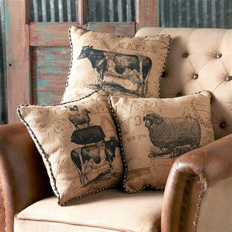 Farm Animals Burlap Pillows Set of 3 | Burlap pillows, Pillows, Country ...