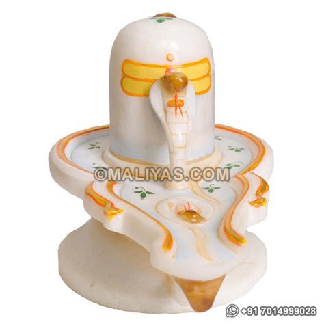 Marble shivling statue with beautiful painting work - shivling Murti ...