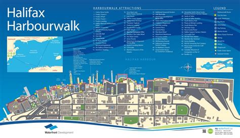 Halifax harbour walk map - Ontheworldmap.com