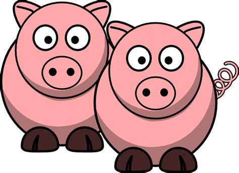 Two Cartoon Pigs