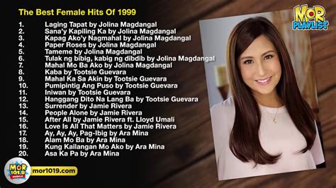 The Best Female Hits of 1999 | MOR Playlist Non-Stop OPM Songs 2018 ♪ - YouTube