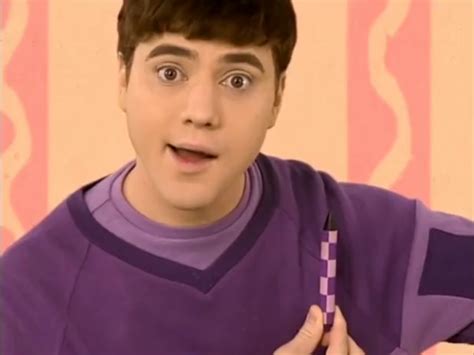 Joe's crayon is purple, it matches his shirt. | Blues clues, Blue’s ...