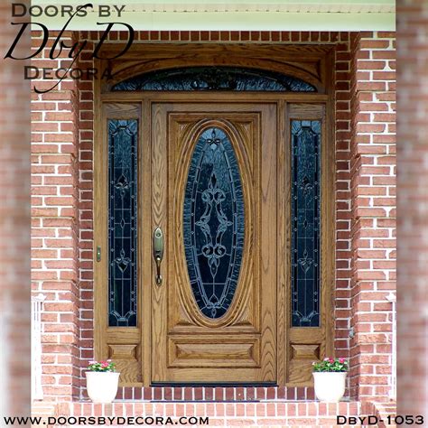 Oak front doors with glass - Builders Villa
