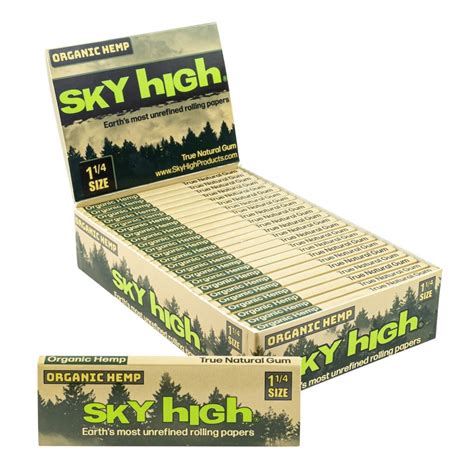 Sky High Organic Hemp Rolling Papers - 1 1/4" - Smoke Cargo