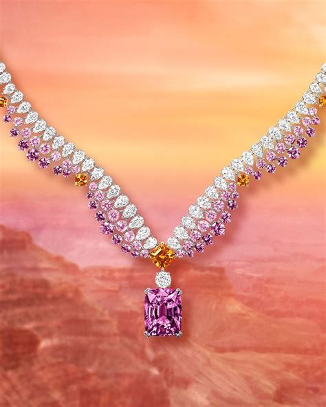 Grand Canyon Necklace | Bridal diamond necklace, Harry winston jewelry, Pink diamond