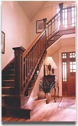 Stained doors and windows with white baseboard | Craftsman interior, Craftsman style house plans ...