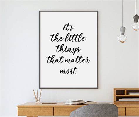 It's the Little Things That Matter Most Quote Prints | Etsy