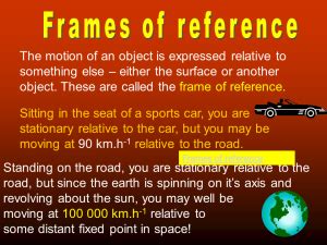 MOTION IN ONE DIMENSION – Physical sciences break 1.0