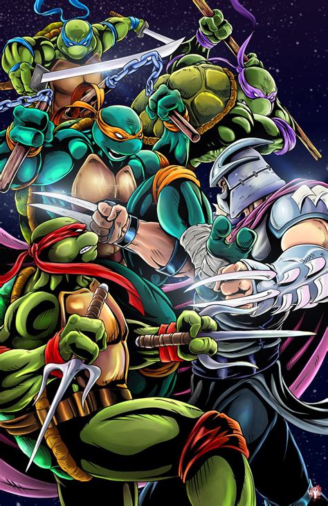 Teenage Mutant Ninja Turtles - Turtles vs Shredder | Teenage mutant ninja turtles artwork, Ninja ...