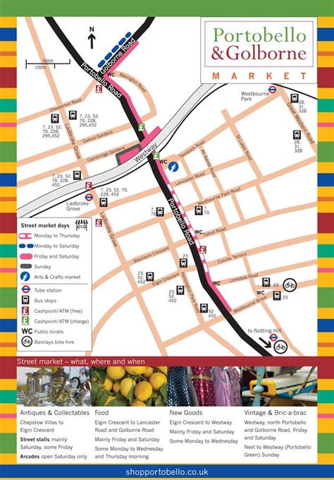 Portobello and Golborne Market London - print or view market maps | Portobello market ...