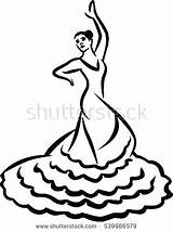 Flamenco Dancer Coloring Page At GetDrawings  Free Download sketch template