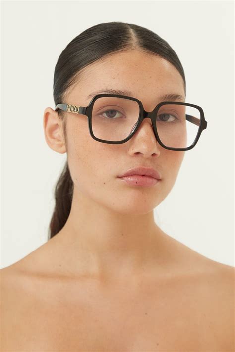 Gucci Vintage Squared Black Frame in Brown | Lyst