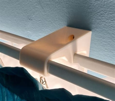 Double Curtain Rail support by Tuckstir | Download free STL model | Printables.com