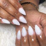 37+ Chic Ideas for White Short Nails With Diamonds - Nail Designs Daily