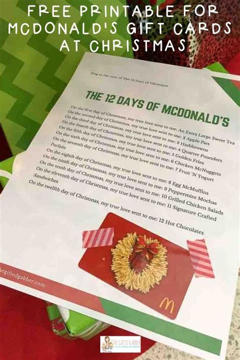 12 Days of McDonald's Gift Card