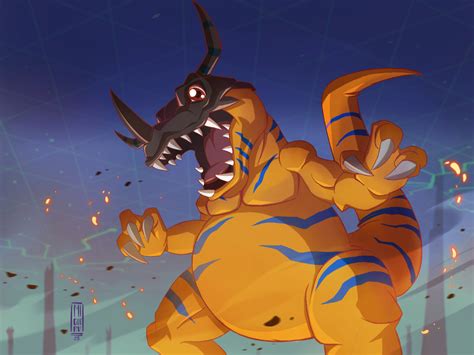 Digimon adventure fan art - Greymon by MIGUERU on Dribbble