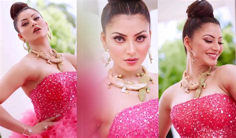 Cannes 2023: Urvashi Rautela adds Alligator Necklace to pink Tulle gown ...