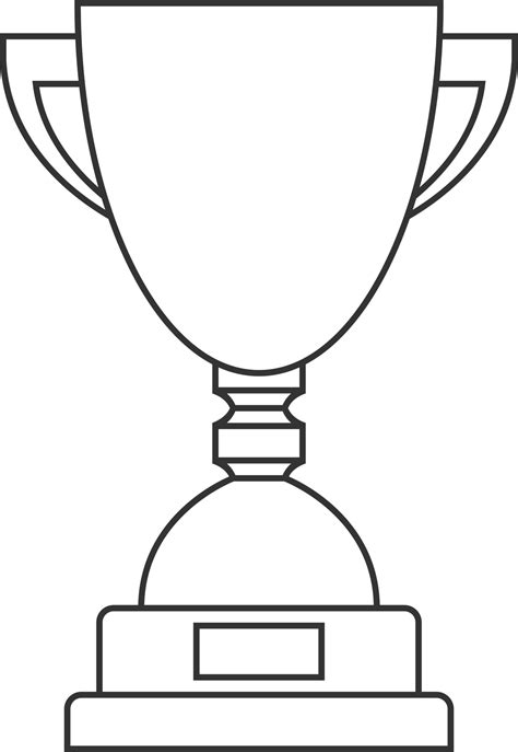 Line trophy cup clip art 22061250 PNG