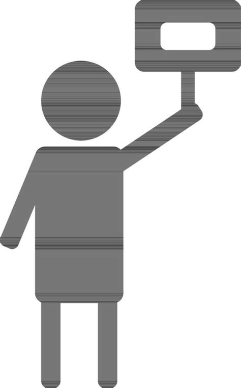 Person standing and holding sign board. 24374332 Vector Art at Vecteezy