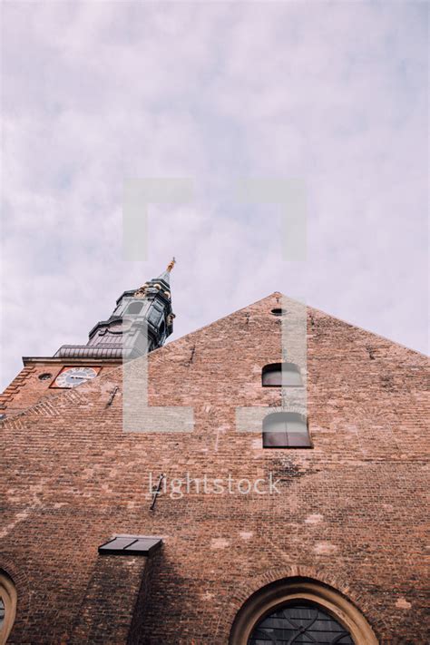 Brick exterior of a church — Photo — Lightstock