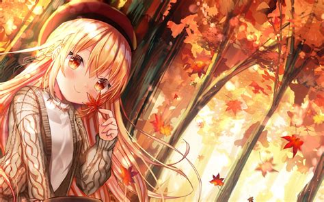 Autumn Girl Anime Wallpapers - Wallpaper Cave