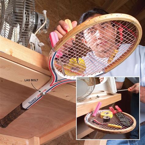 Here’s a slick use for that old wooden tennis racquet that’s gathering dust in the garage. Drill ...