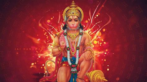 Jai Hanuman In Red Background HD Hanuman Wallpapers | HD Wallpapers | ID #68486