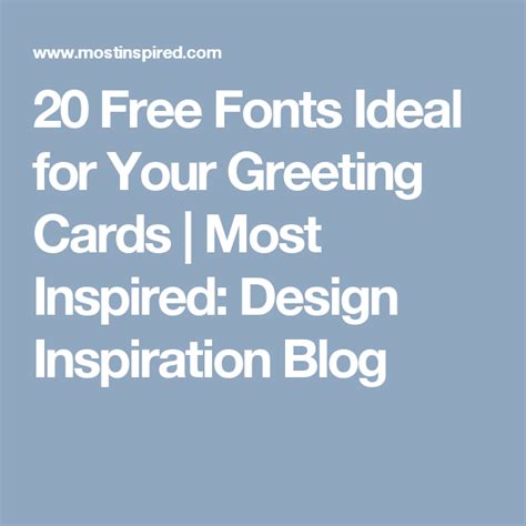 20 Free Fonts Ideal for Your Greeting Cards | Most Inspired: Design ...