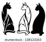 Cat Stretch Silhouette In Black Free Stock Photo - Public Domain Pictures
