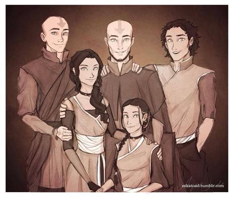 Aang and Katara family. This fanart is awesome! But i will always ship ...