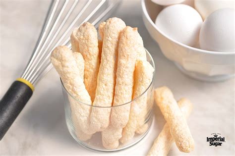 Light and delicate ladyfinger cookies are made from an airy sponge cake ...