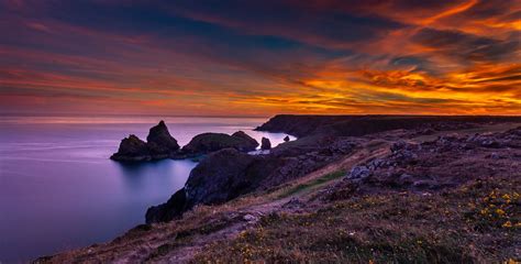 Sunset at Kynance Cove on the Lizard Peninsular Cornwall the | Etsy