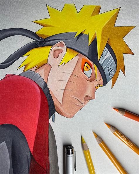 How To Draw Naruto Sage Mode With Color