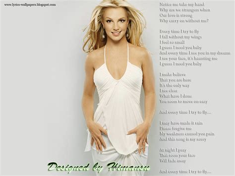 Lyrics Wallpapers: Britney Spears - Everytime