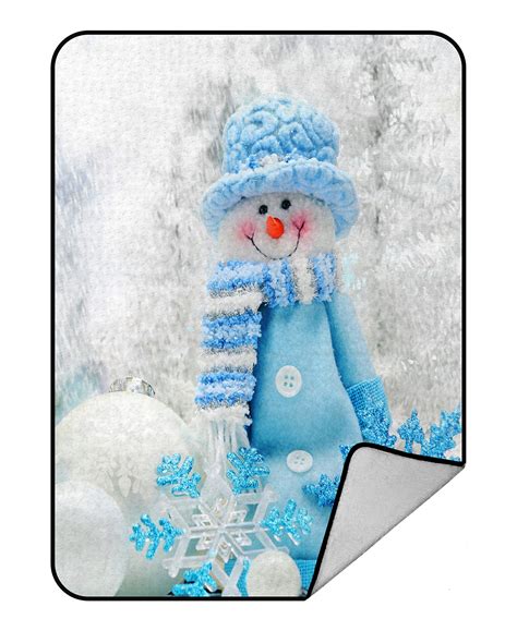 GCKG Merry Christmas Xmas Cute Snowman Fleece Blanket Throw Blanket 58x80inches | Walmart Canada