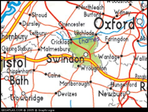 Map of Swindon City Map | United Kingdom Map Regional City Province