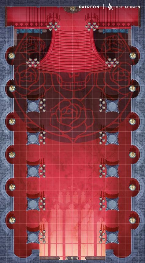 Gothic Ballroom | LOST ACUMEN | Dnd world map, Dungeon maps, Tabletop rpg maps