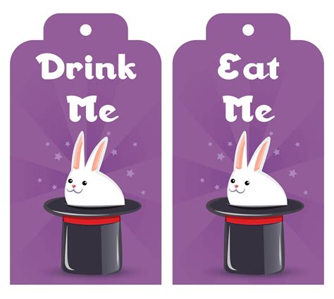 Eat Me Drink Me Templates - 13 Free PDF Printables | Printablee