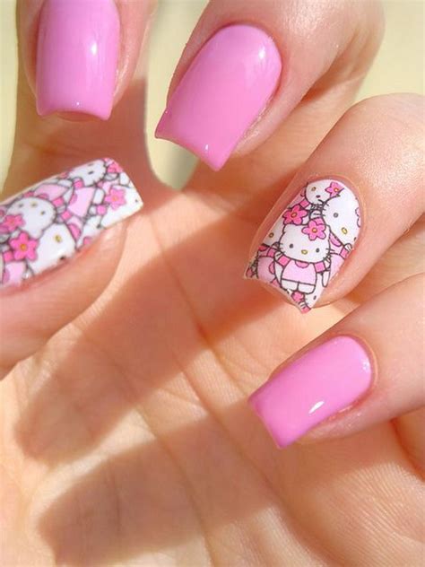 Cute Hello Kitty Nail Art Designs - Hative