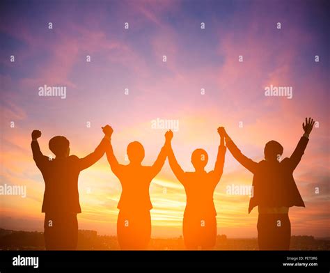 Silhouette of success business team concept Stock Photo - Alamy