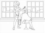 Hairdresser coloring Page  Free Printable Coloring Pages sketch template