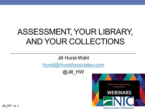 Digitization 101: Webinar: Assessment, Your Library, and Your Collections