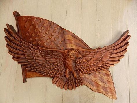 Bald Eagle with American Flag WOOD WALL ART Bald Eagle Wood | Etsy | American flag wood, Wood ...