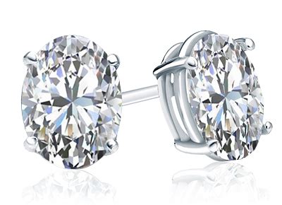 Oval Cut Diamond Stud Earrings