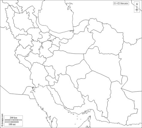 Iran free map, free blank map, free outline map, free base map boundaries, provinces, white