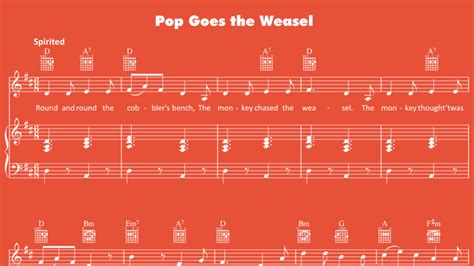 Pop Goes the Weasel - Sheet Music - Mother Goose Club